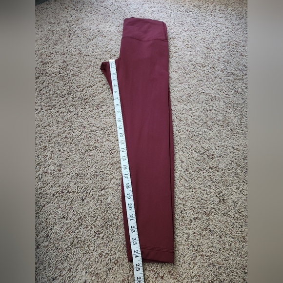 Lululemon Wunder Train Leggings Maroon Size 8 - Picture 7 of 8
